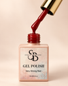 Gel polish very strong red