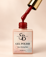 Gel polish very strong red