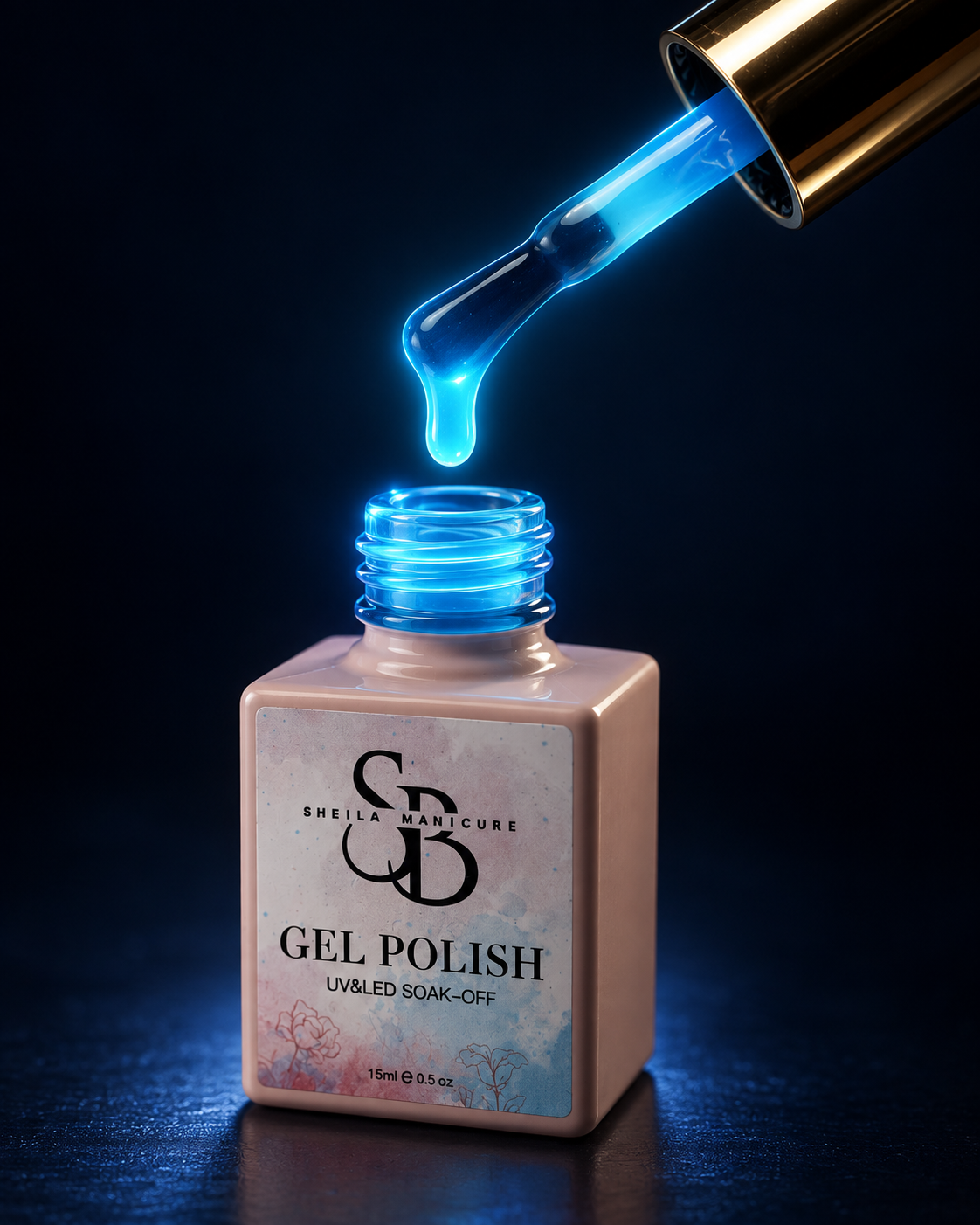 Gel polish glow azul translúcido