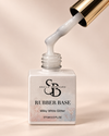 Base Rubber milky white glitter 10ml