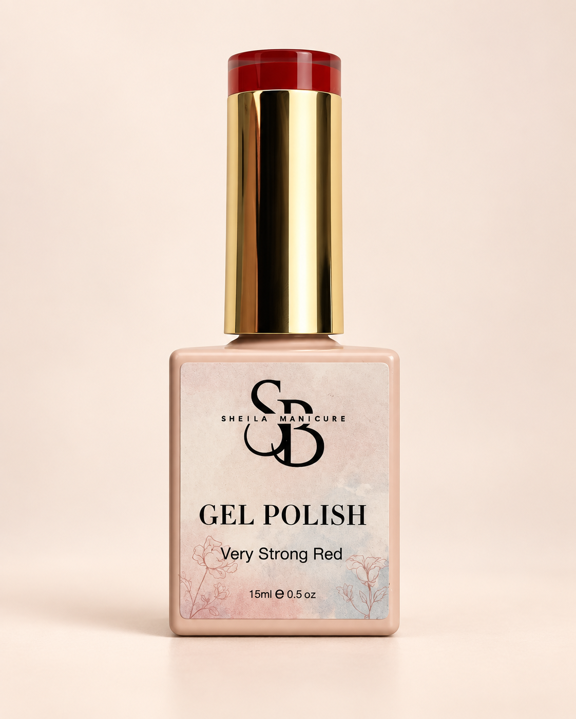 Gel polish very strong red