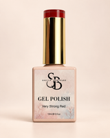 Gel polish very strong red
