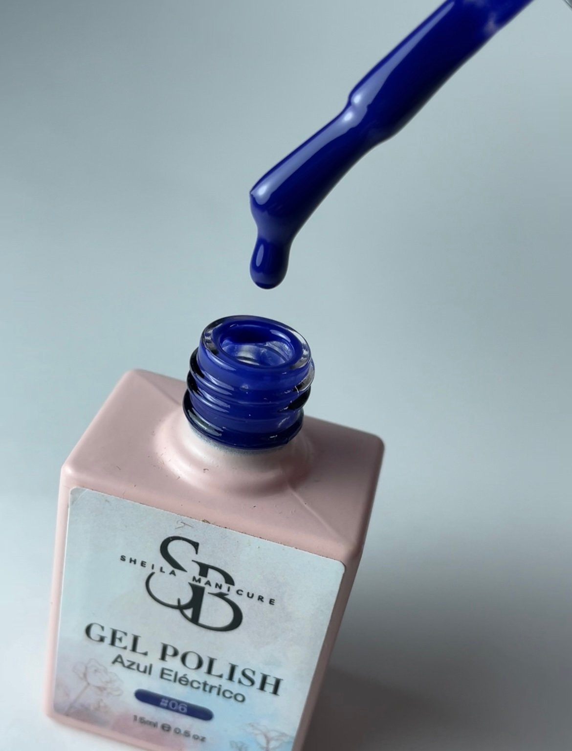 Gel polish azul eléctrico