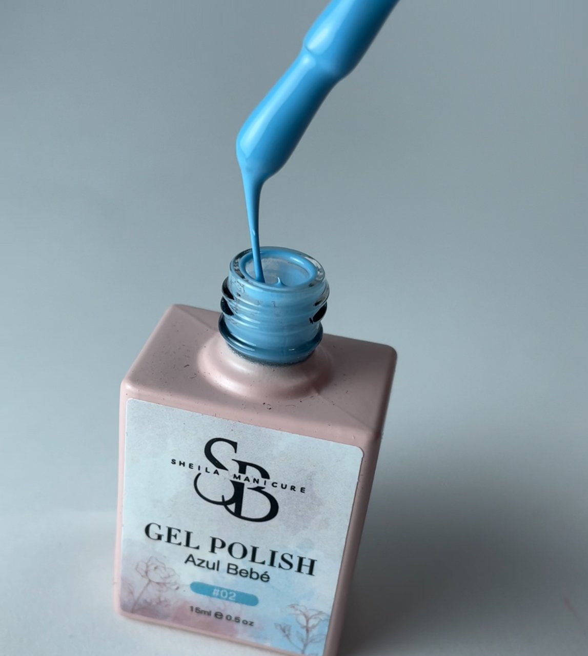 Gel polish azul bebé