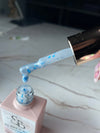 Base Rubber lechoso glitter azul sky flakes