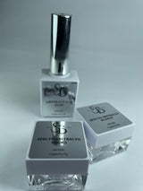 Efecto abstract base + gel blanco+ gel negro