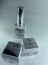 Efecto abstract base + gel blanco+ gel negro