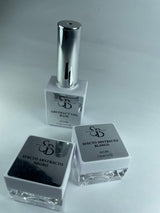 Efecto abstract base + gel blanco+ gel negro